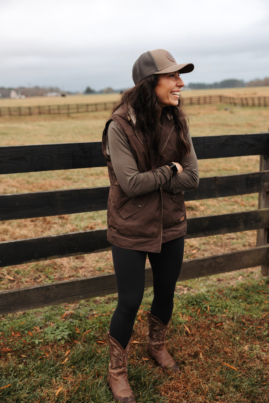 Blue Ridge Leather Patch Trucker - Olive Moss