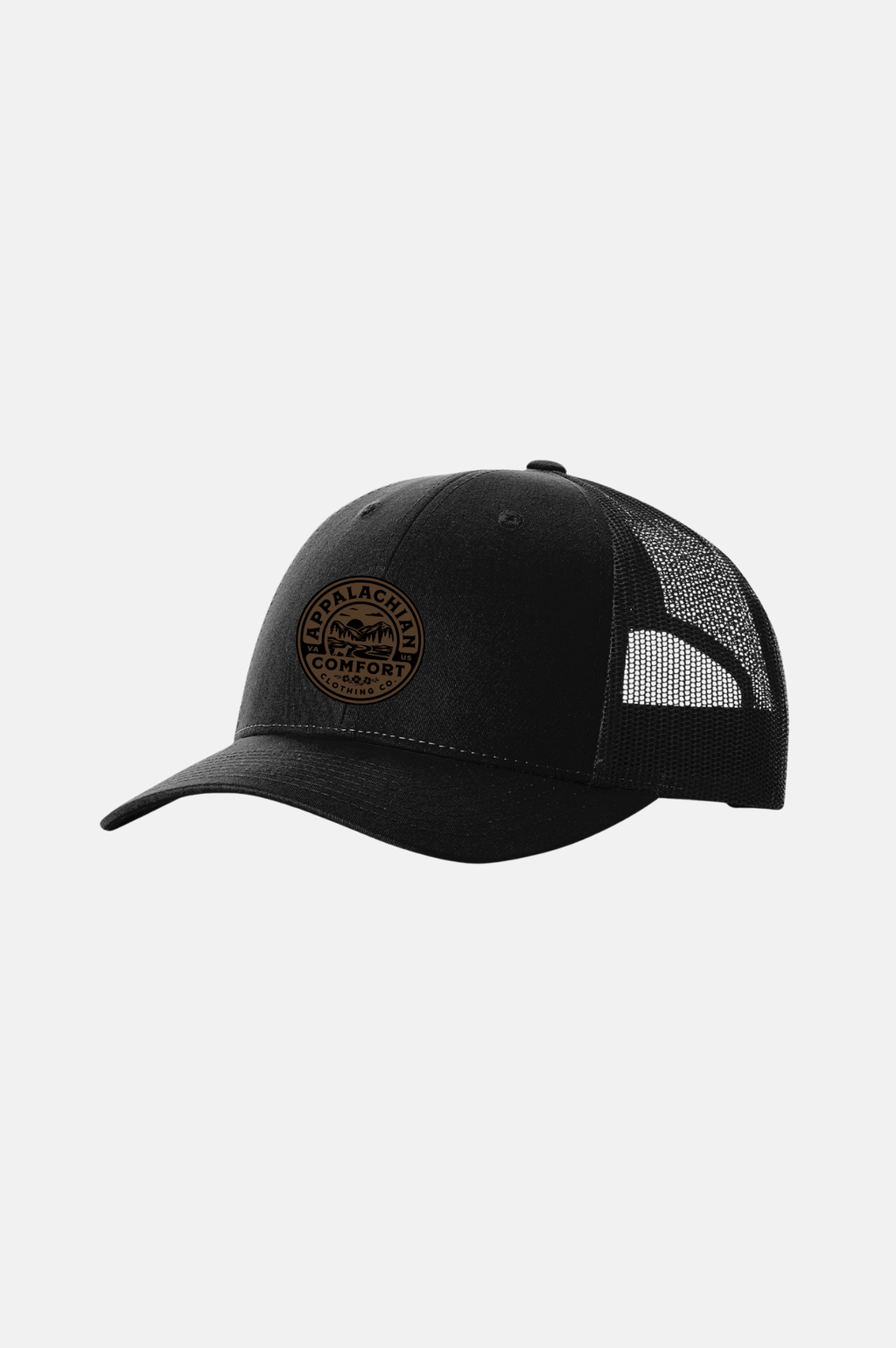 Blue Ridge Leather Patch Trucker - Black