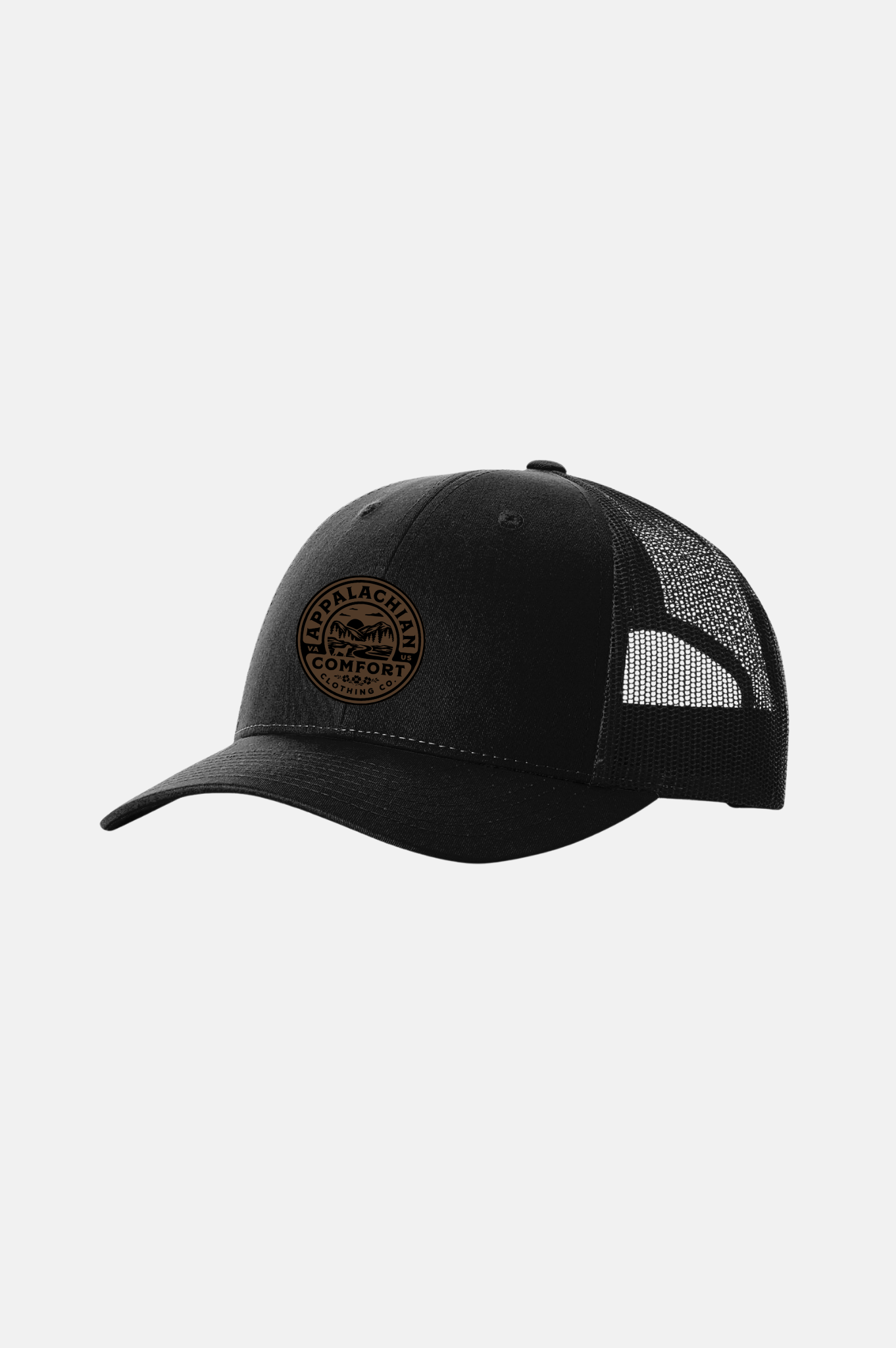 Blue Ridge Leather Patch Trucker - Black
